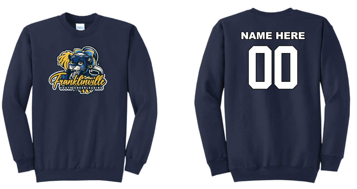 Franklinville Youth Cheer Crewneck | PC78 Navy