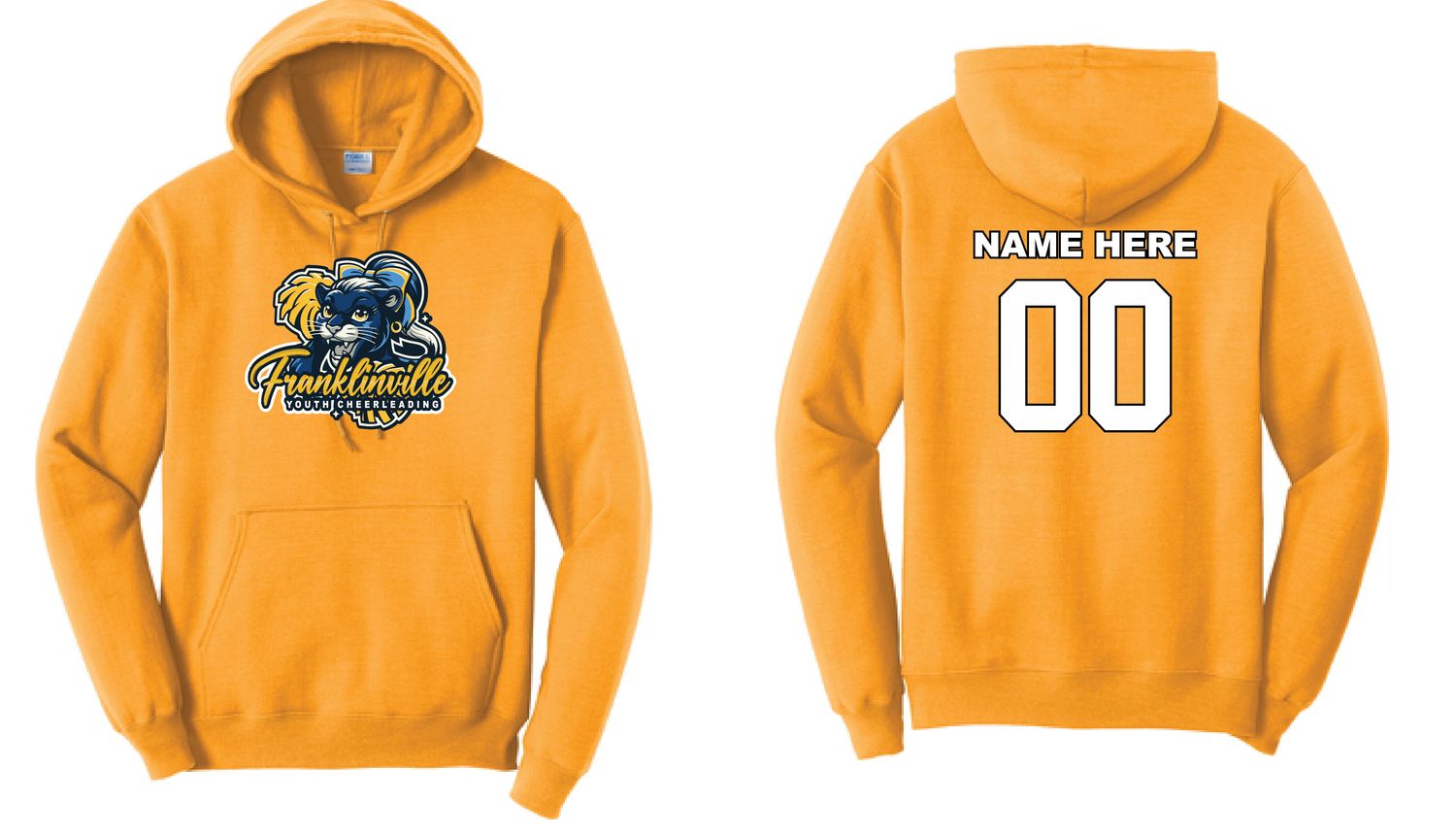 Franklinville Youth Cheer Hoodie | PC78H Gold
