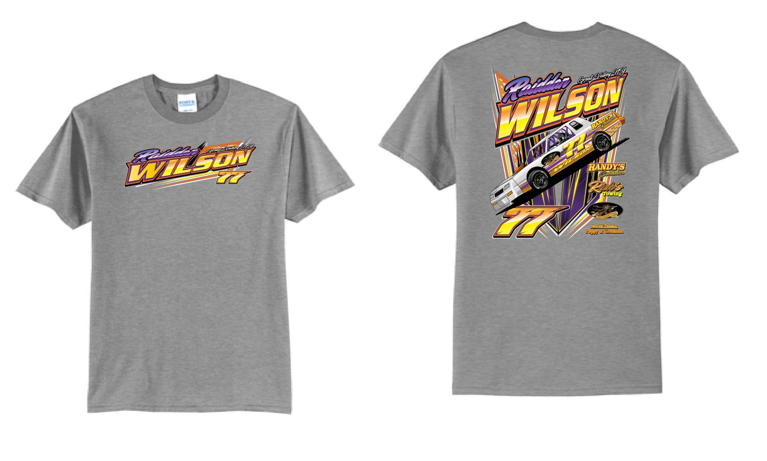 2024 Raiddan Wilson Racing TShirt | PC55 Athletic Heather