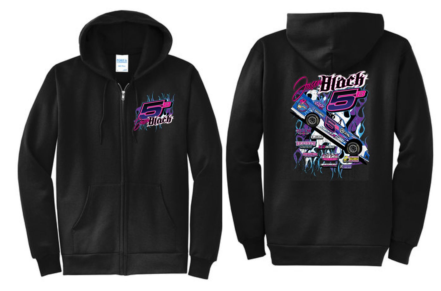 Jason Black ZipUp Hoodie | 18600 Black