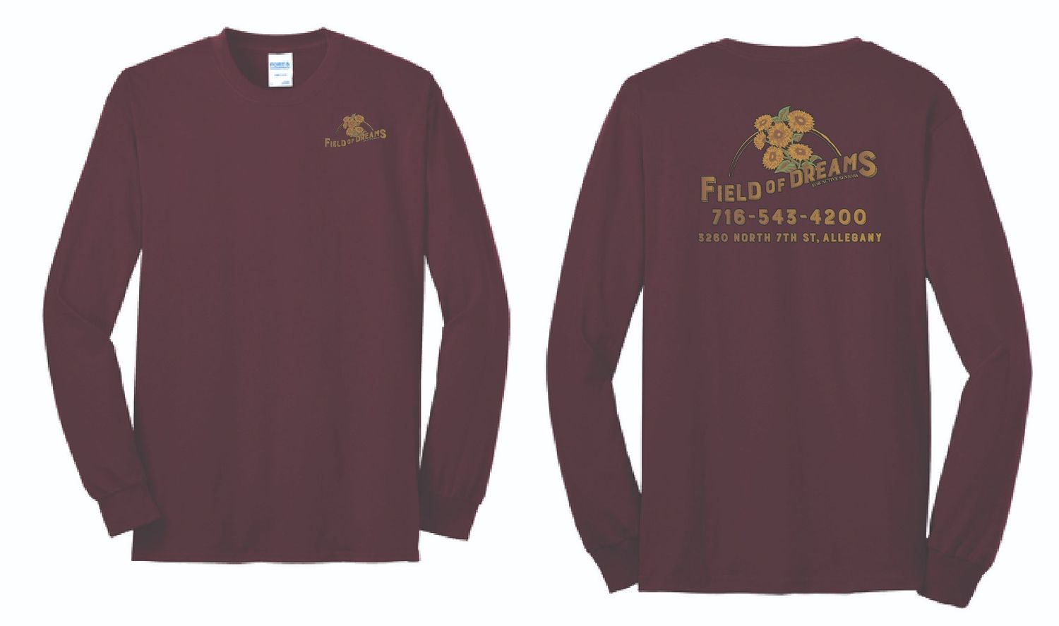 Field of Dreams Long Sleeve | PC55LS Athletic Maroon