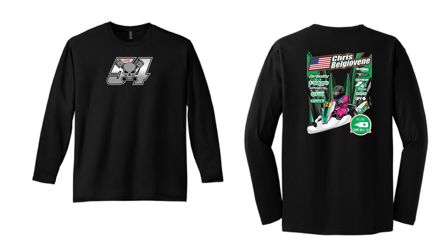 Chris Belgiovene  Long Sleeve Shirt | DT105 Black
