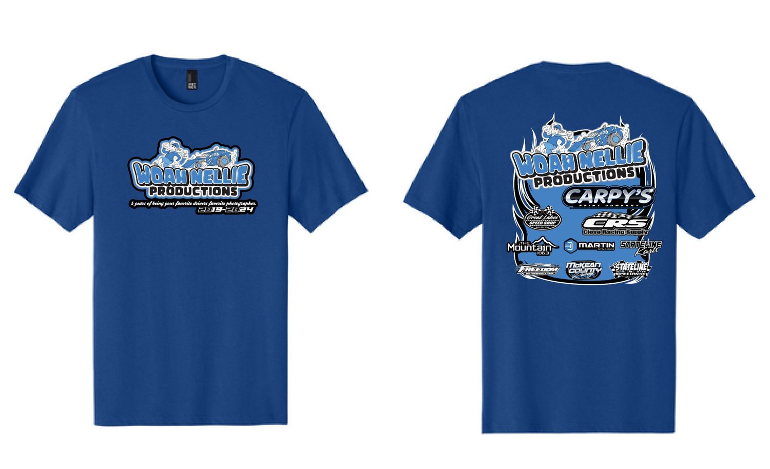 Woah Nellie Productions Anniversary TShirt | DT104 Deep Royal