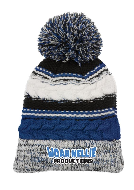 Woah Nellie Productions Anniversary Pom Beanie | STC21 True Royal/ Black/ White