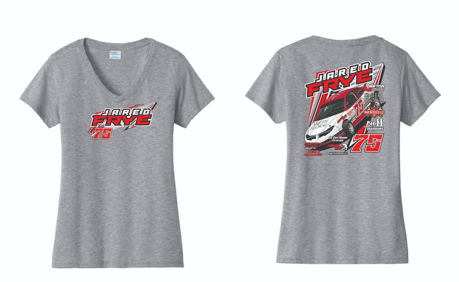 Jared Frye Ladies VNeck | LPC450V Athletic Heather