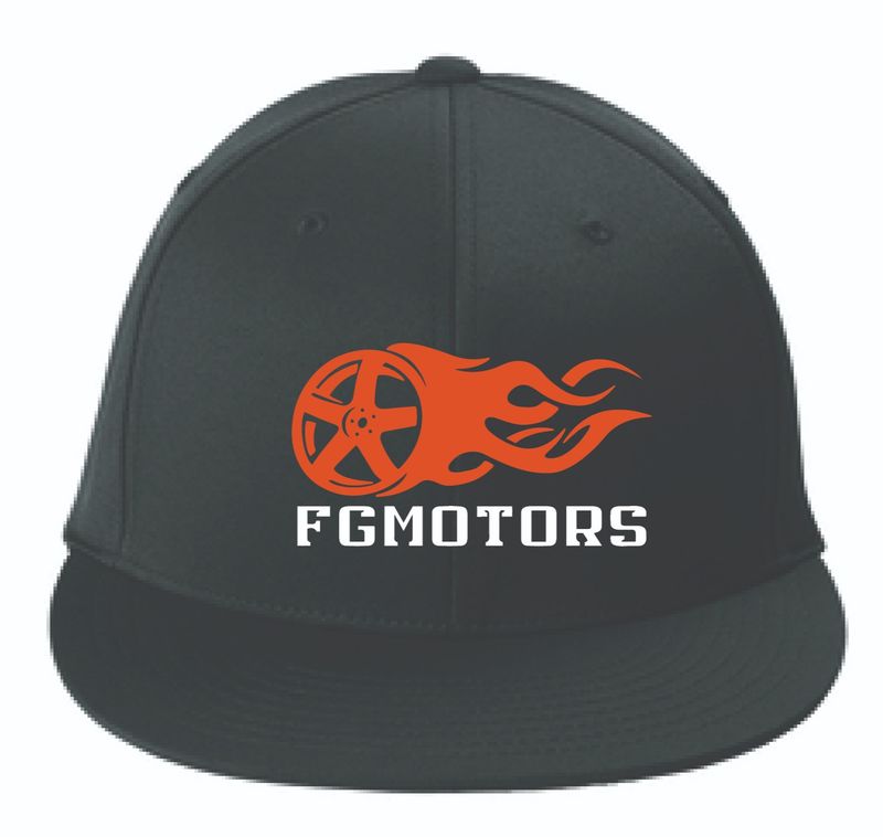 FGMotors FlexFit Flat Bill Hat | STC56 Black
