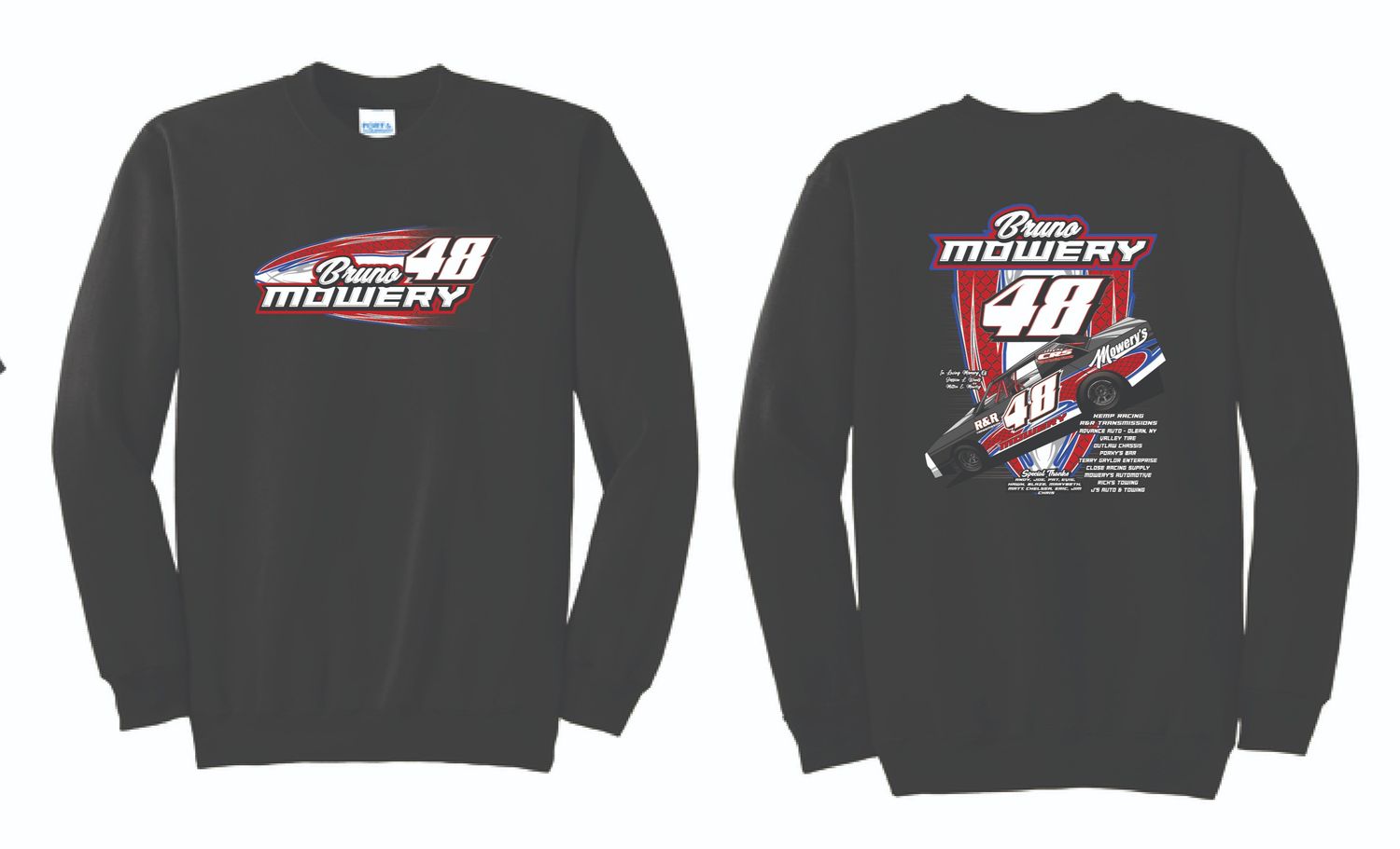 2024 Bruno Mowery Crewneck | PC90 Black
