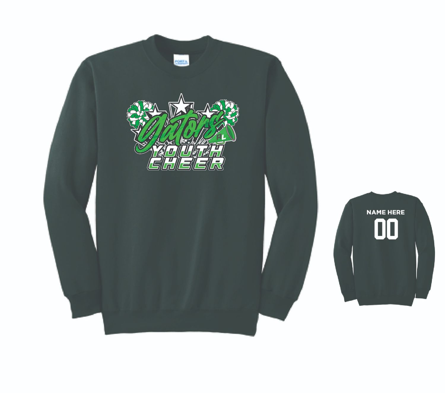 Allegany Limestone Youth Cheer Crewneck | PC90 Dark Green