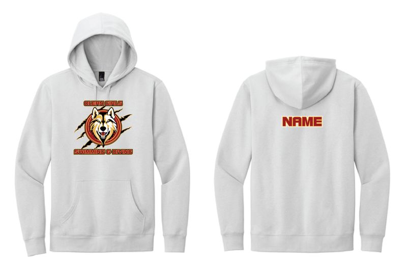Olean Girls Swimming &amp; Diving Hoodie | DT6100 White