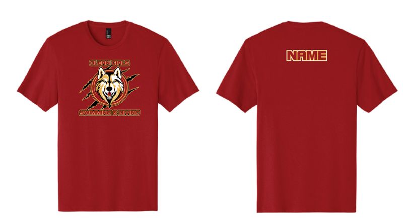 Olean Girls Swimming &amp; Diving TShirt | DT104 Classic Red