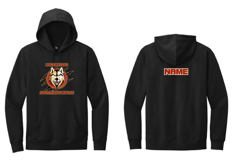 Olean Girls Swimming &amp; Diving Hoodie | DT6100 Black