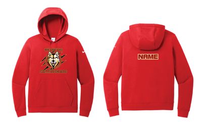 Olean Girls Swimming &amp; Diving Nike Hoodie | 	NKFD9889 Red