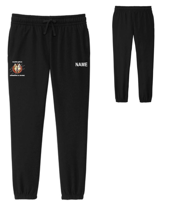 Olean Girls Swimming &amp; Diving Sweatpant | DT6110 Black
