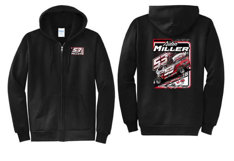 2024 Aiden Miller Zip Up Hoodie | PC78ZH Black