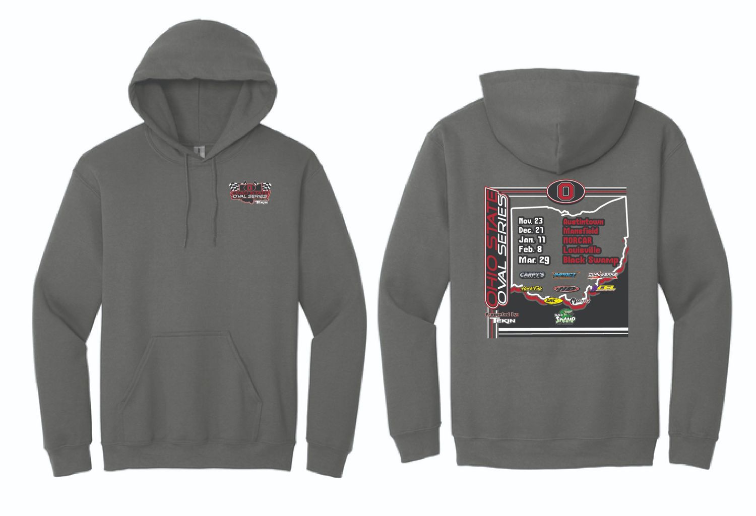 Ohio State Oval Series Hoodie | 18500 Charcoal