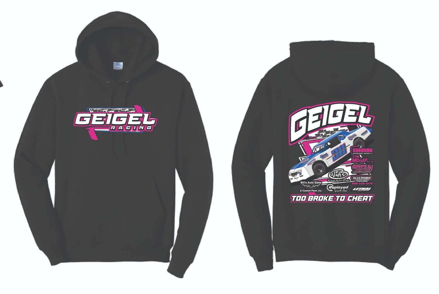 Geigel Racing Hoodie | PC78H Black