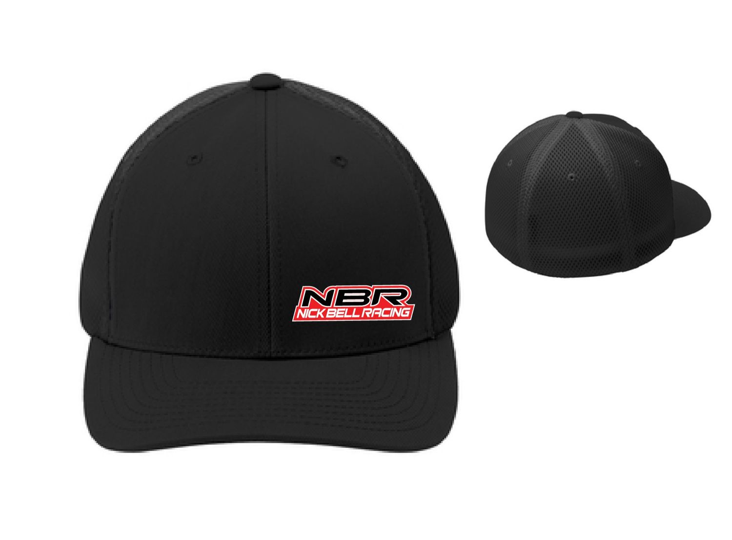 NBR Flexfit Air Mesh Back Hat | STC40 Black/Black