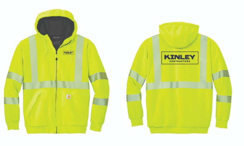 Kinley Carhartt Lined Full-Zip Sweatshirt | CT104988 Brite Lime