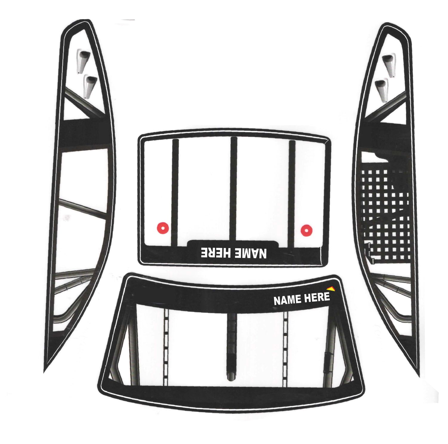 Losi 1/12 Custom Windows (Fits Mustang) CLEAR | Custom Window Decals