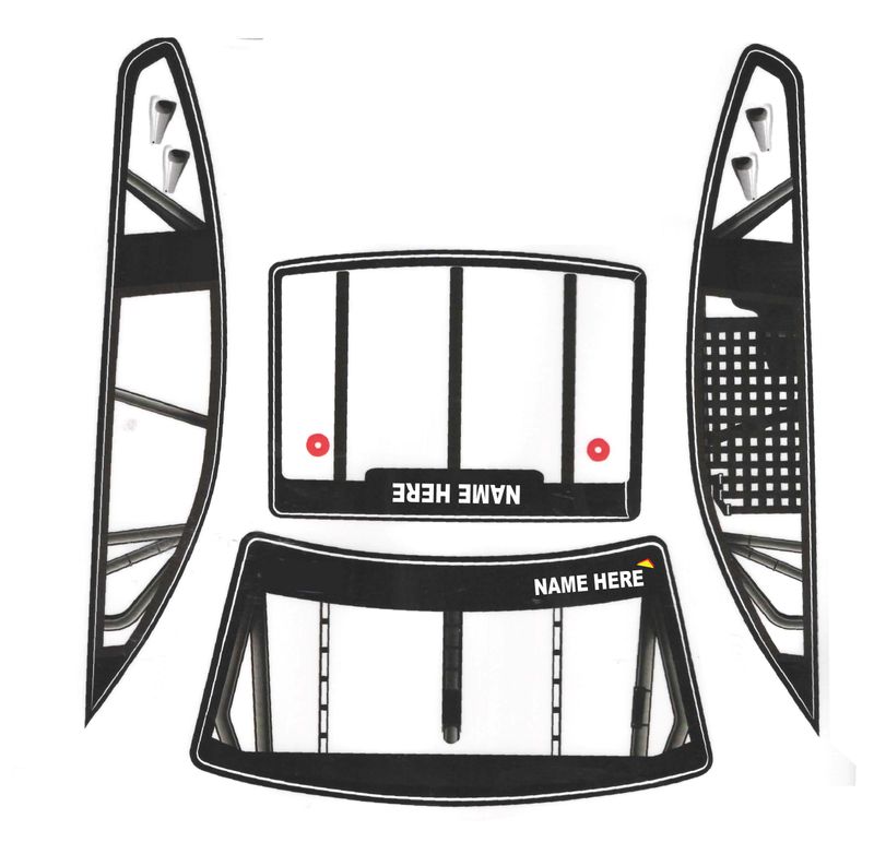 Losi 1/12 Custom Windows (Fits Mustang) CLEAR | Custom Window Decals