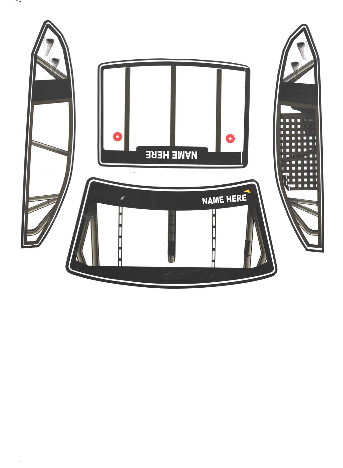 Losi 1/12 Custom Windows (Fits Camaro) CLEAR | Custom Window Decals