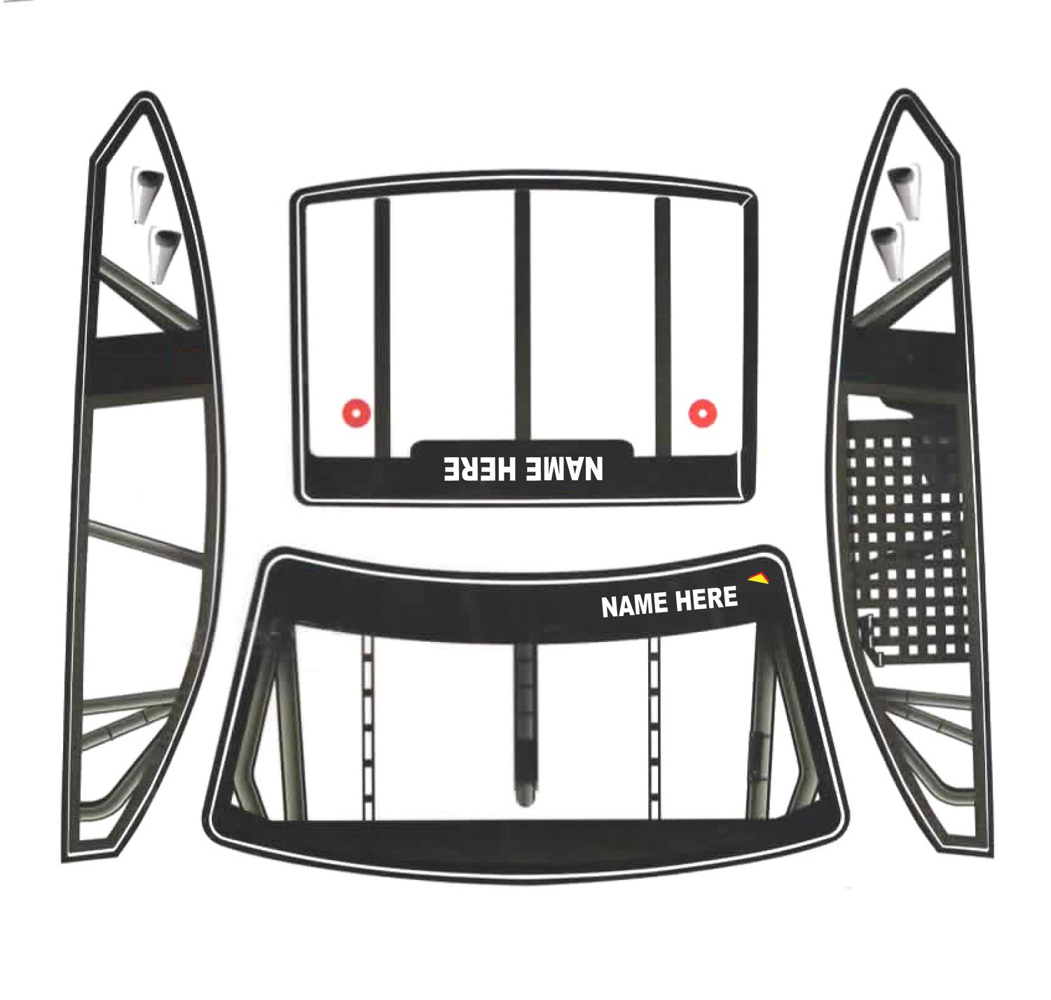 Losi 1/12 Custom Windows (Fits Camry) CLEAR | Custom Window Decals