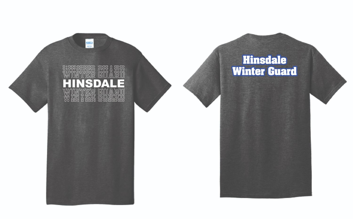 Hinsdale Winter Guard Tshirt | PC55 Dark Heather Grey