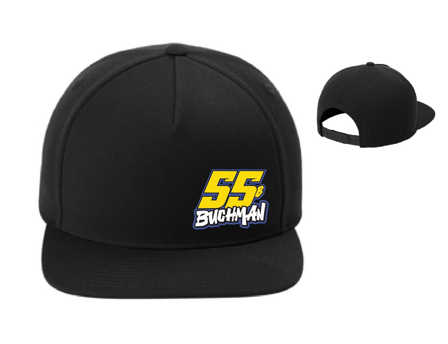 Gordie Buchman Racing 5-Panel Flat Bill Hat | STC55 Black