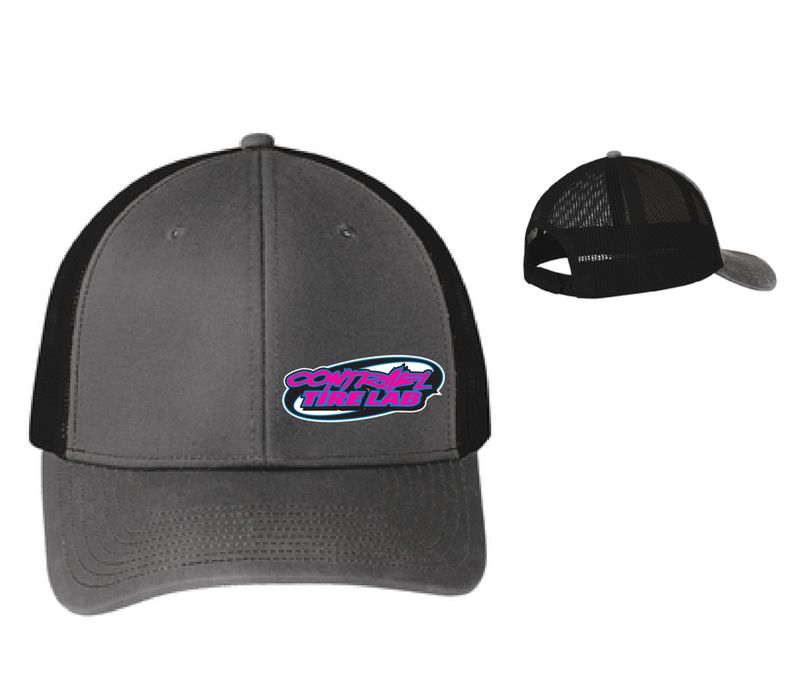 Contrael Tire Lab Trucker Hat | C112 Grey Steel/Black