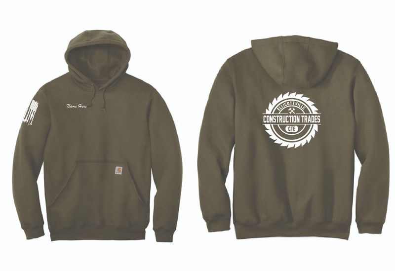 Ellicottville Construction Trades CTE Carhartt Hoodie | CTTK121/CTK121 Moss
