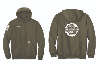 Ellicottville Construction Trades CTE Carhartt Hoodie | CTTK121/CTK121 Moss