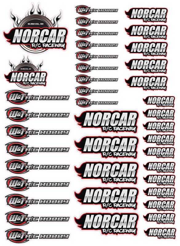 W&amp;T RC Hobby/NORCAR Assorted Logos Sticker Pack