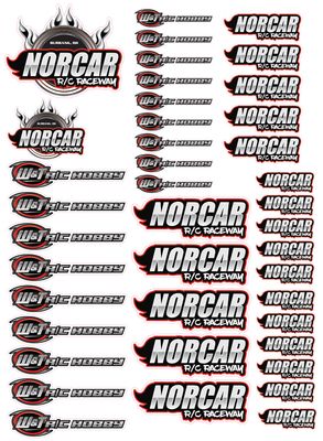W&amp;T RC Hobby/NORCAR Assorted Logos Sticker Pack