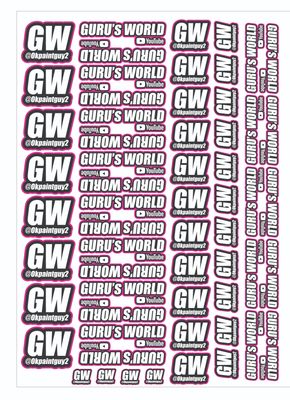 Gurus World Pink Sticker Pack