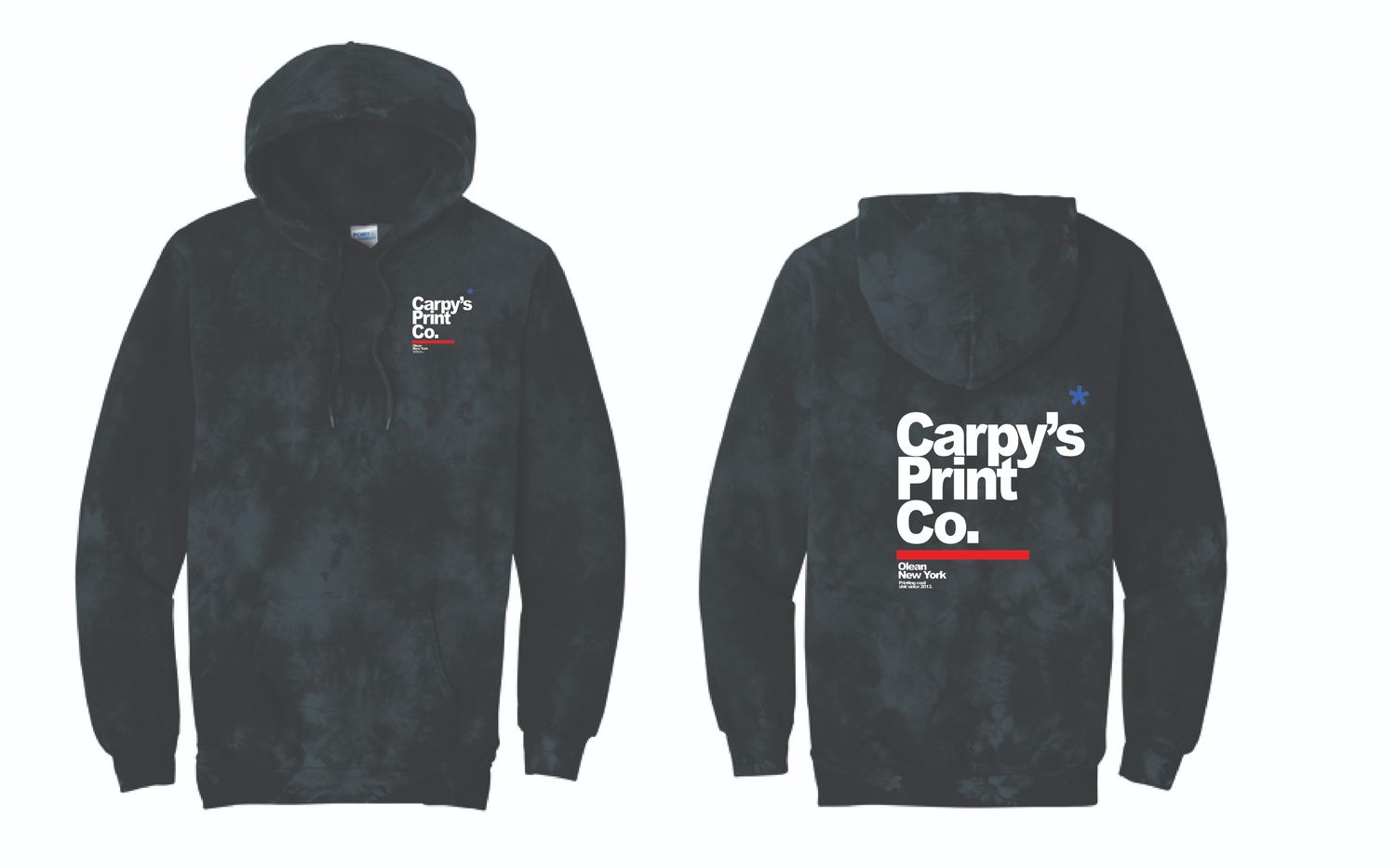 Carpys &#39;Beyond the Galaxy&#39; Crystal Tiedye Hoodie | PC144 Black