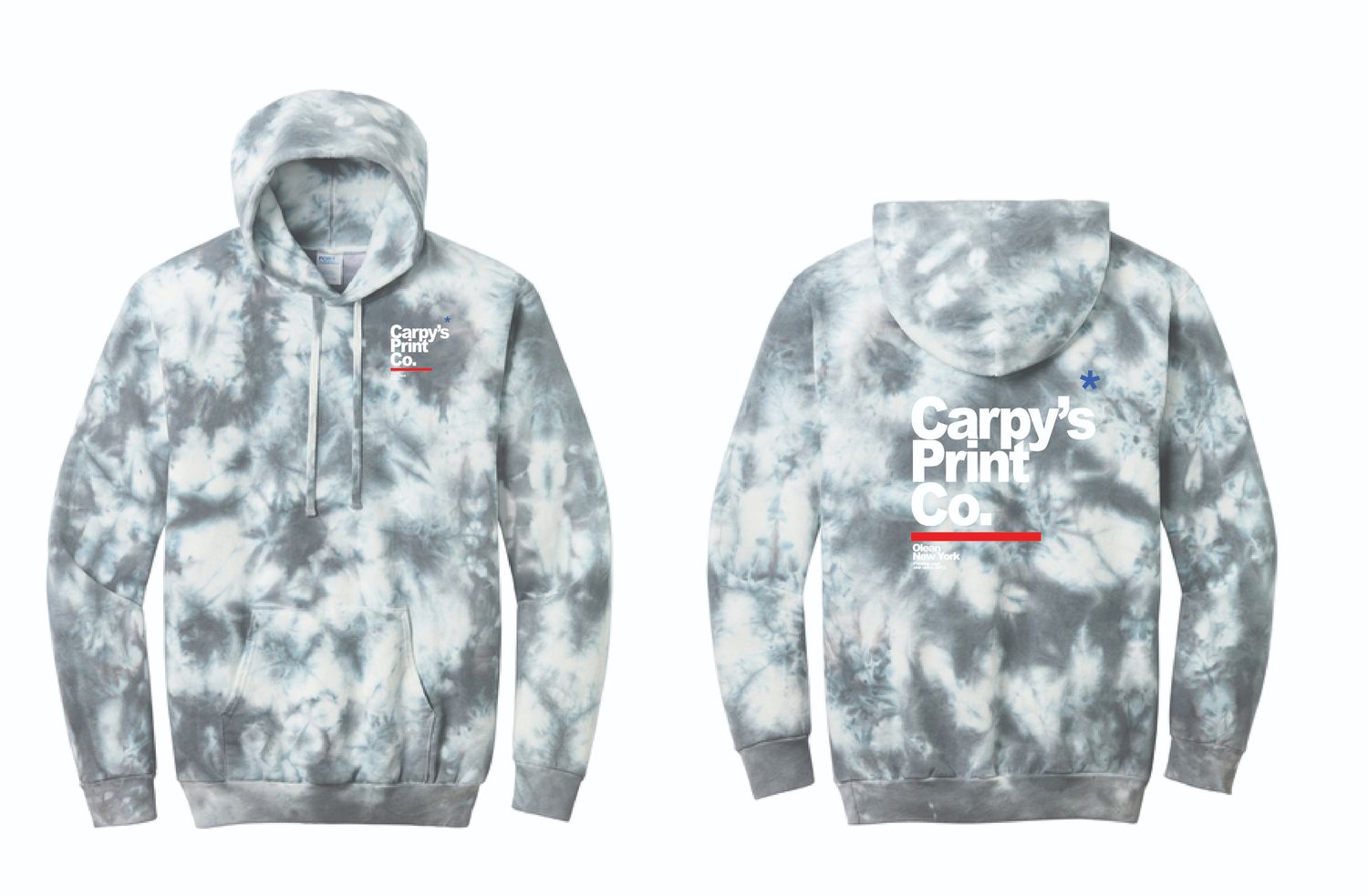 Carpys &#39;Beyond the Galaxy&#39; Crystal Tiedye Hoodie | PC144 Grey