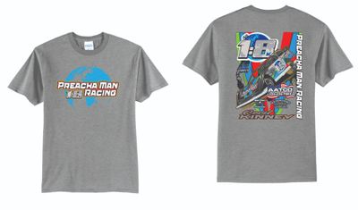 Preacha Man Racing TShirt | PC55 Athletic Heather