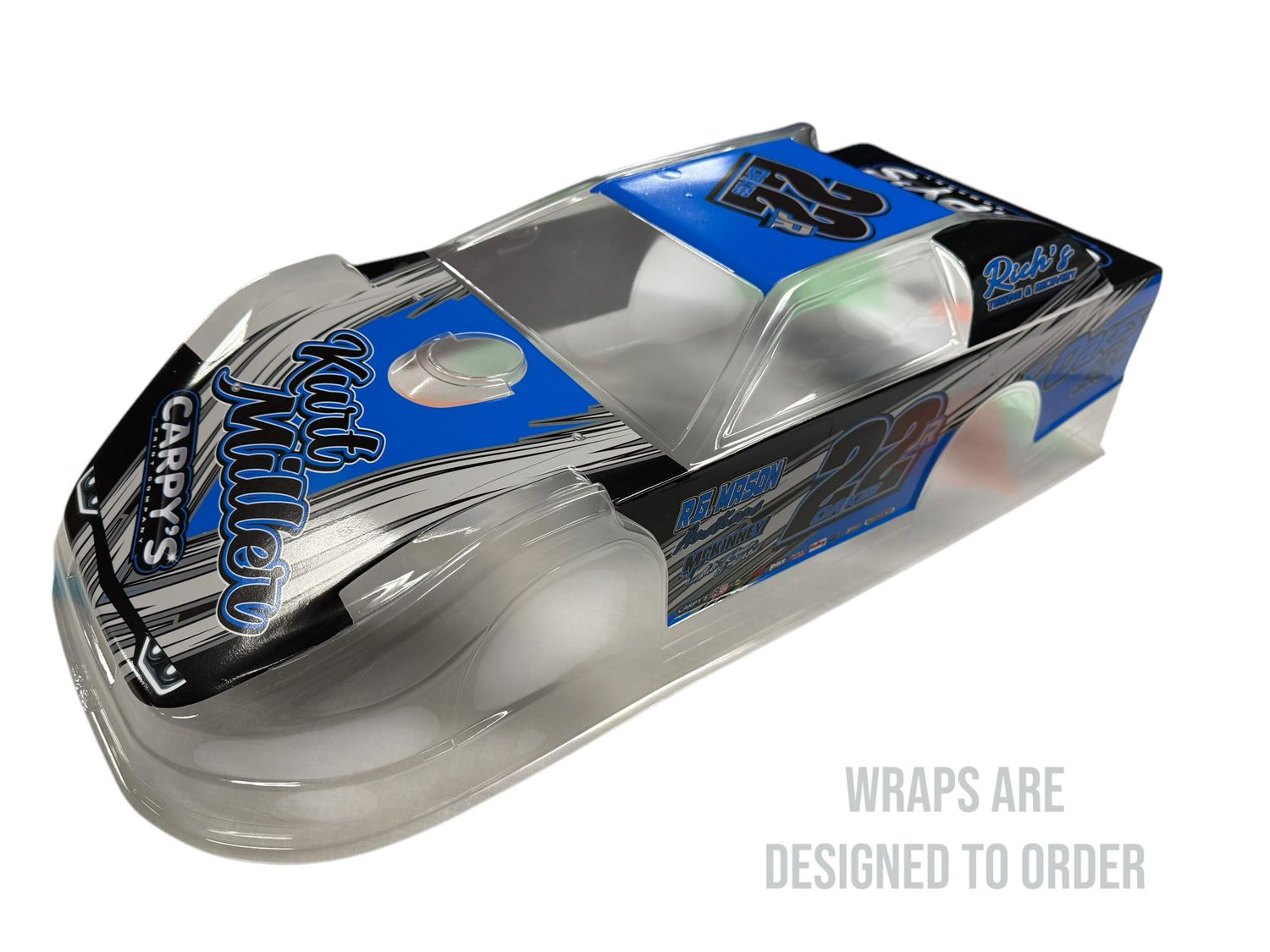 Traxxas Slash Late Model Wraps (Custom Designed to Order)