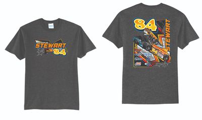 2025 Aiden Stewart TShirt | PC55 Dark Heather Grey