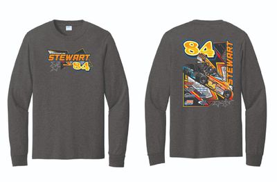 2025 Aiden Stewart Long Sleeve Shirt | PC54LS Dark Heather Grey