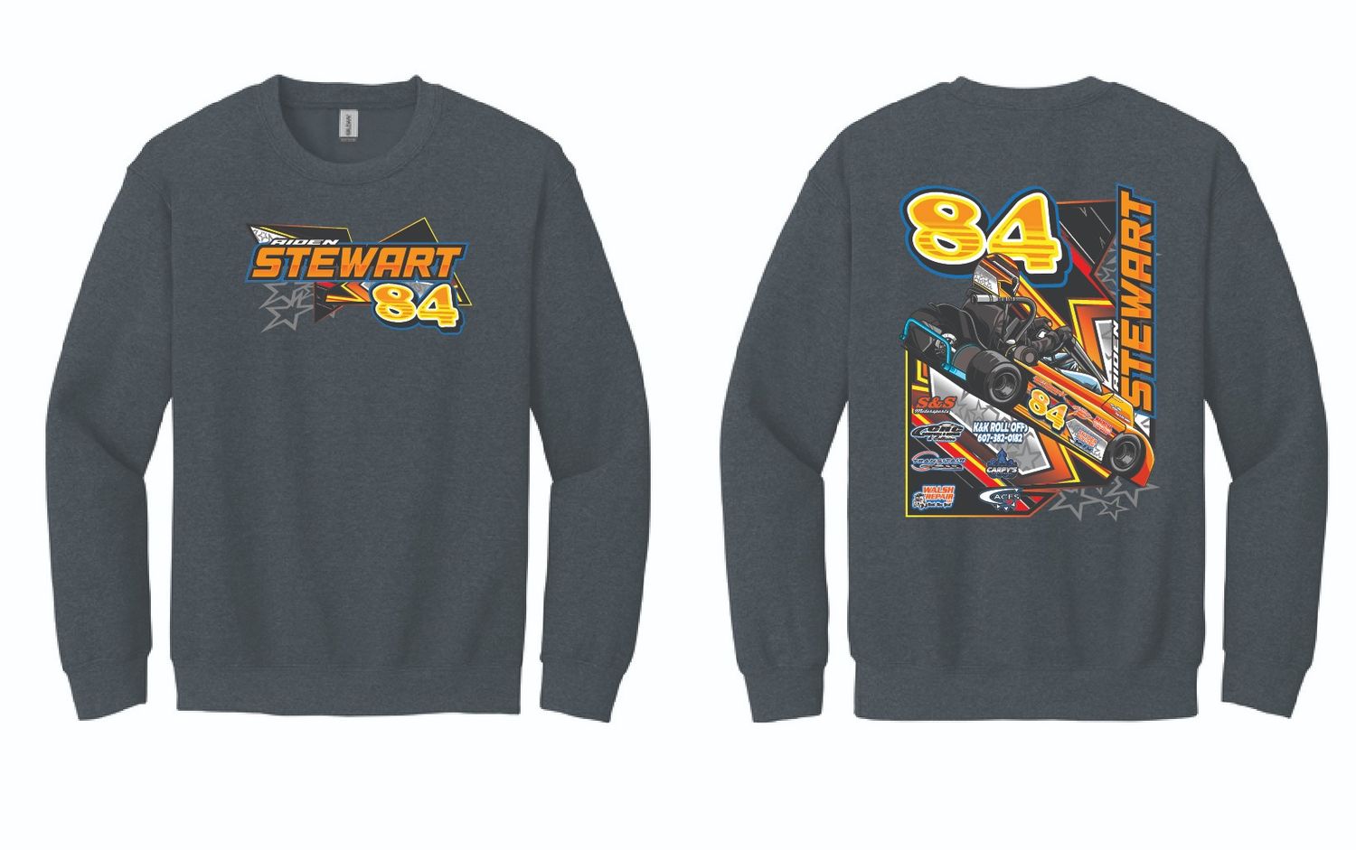 2025 Aiden Stewart Crewneck | 18000 Dark Heather Grey