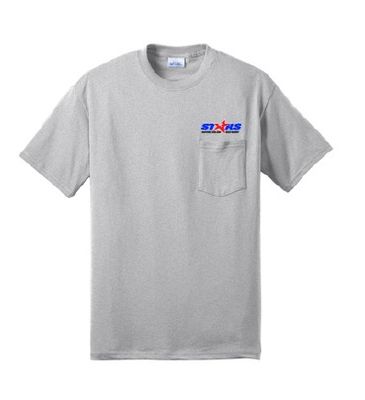 STARS Pocket TShirt | PC55P Ash
