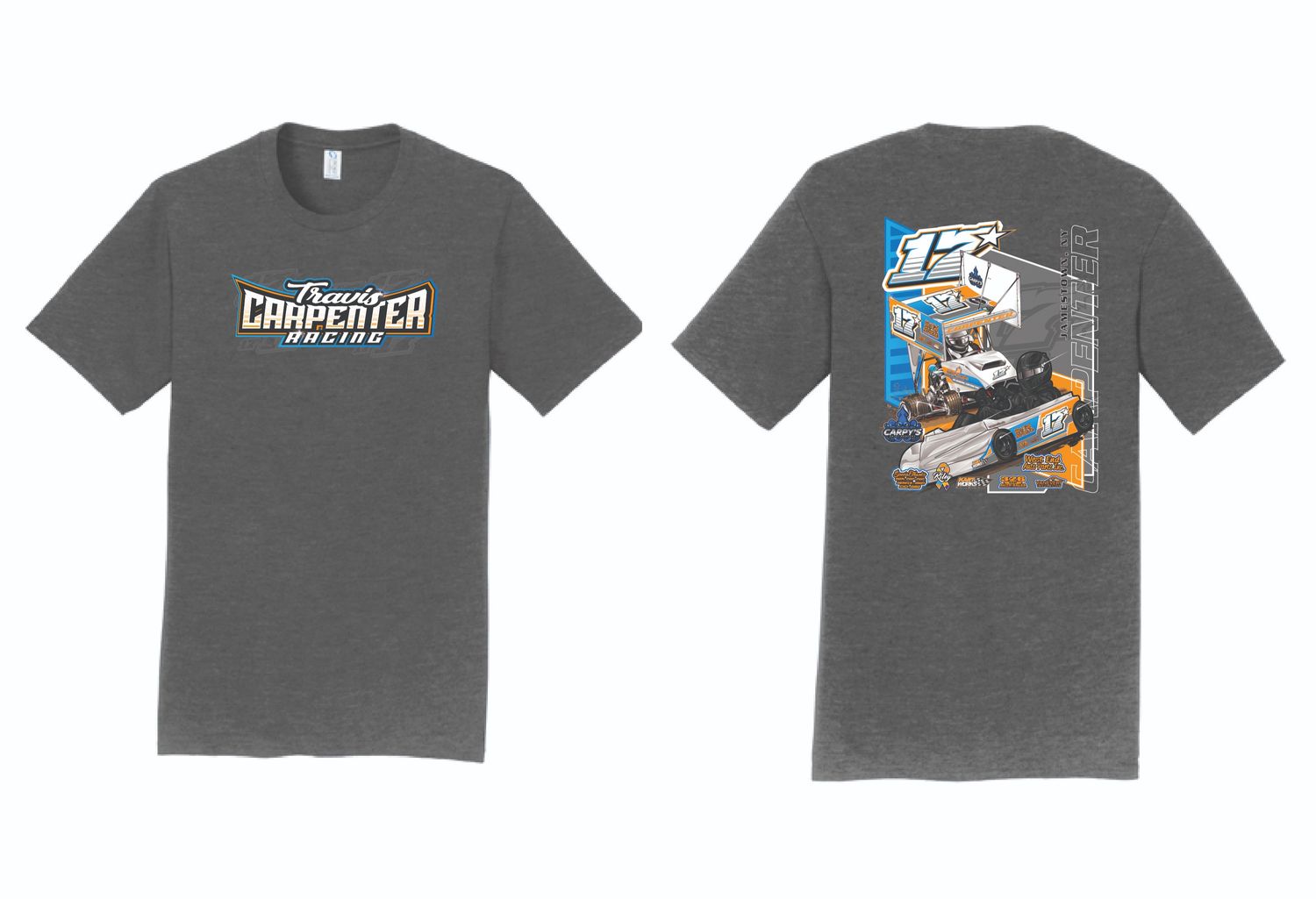 2025 Travis Carpenter TShirt | PC450 Dark Heather Grey