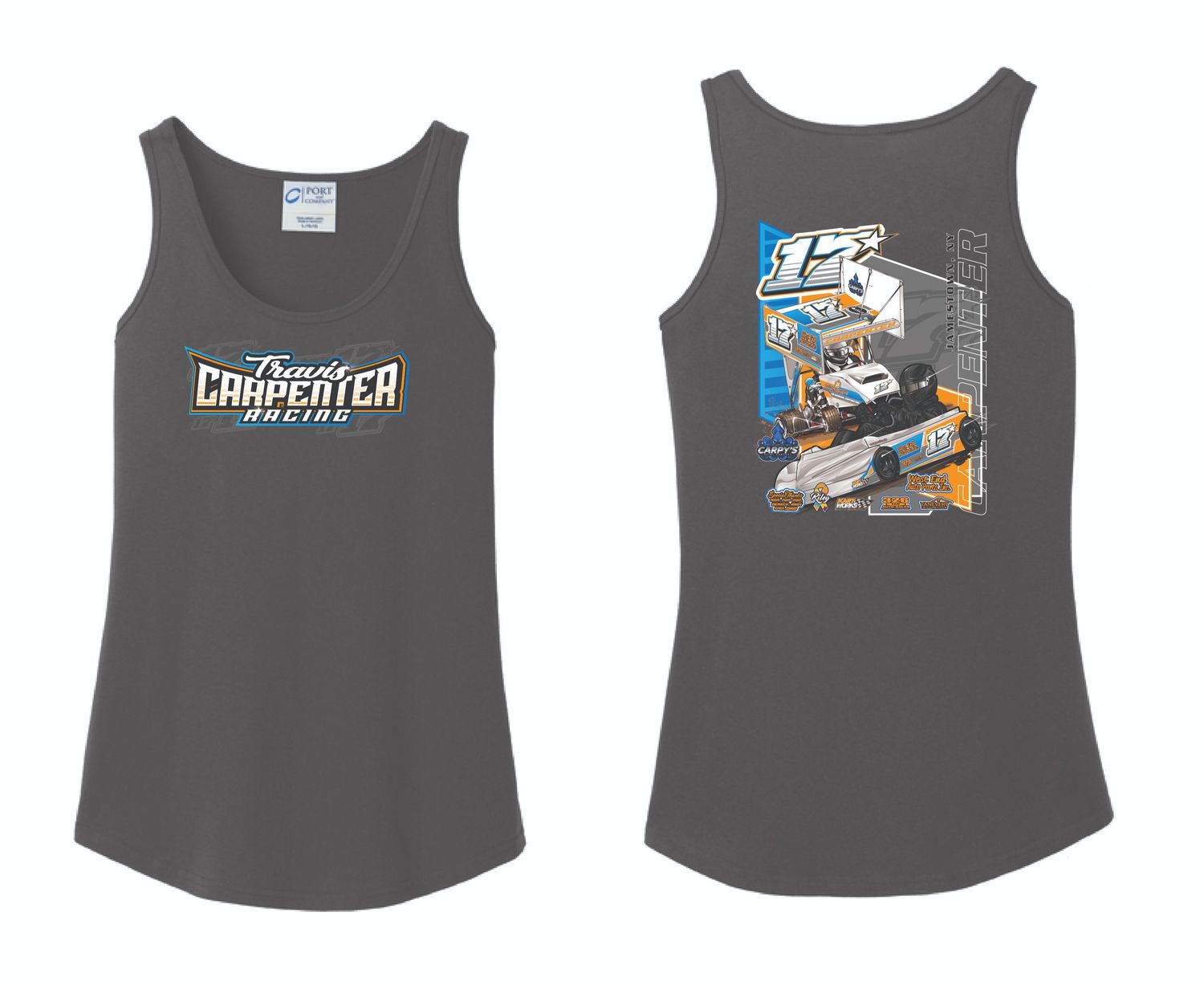 2025 Travis Carpenter Ladies Tank Top | LPC54TT Charcoal