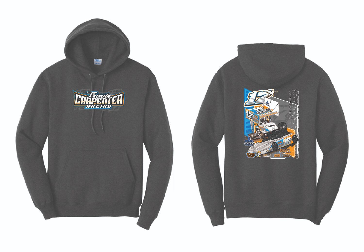 2025 Travis Carpenter Hoodie | PC78H Dark Heather Grey