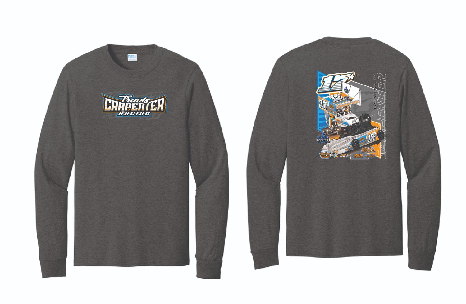 2025 Travis Carpenter Long Sleeve | PC54LS Dark Heather Grey