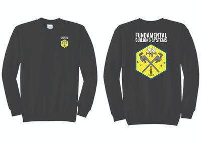 Fundamental Building Systems 2025 Crewneck | PC90 Black
