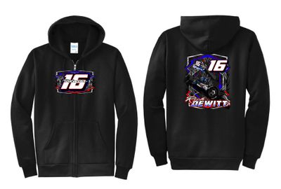 2025 Rich Dewitt Jr Zip Up Hoodie | PC78ZH Black