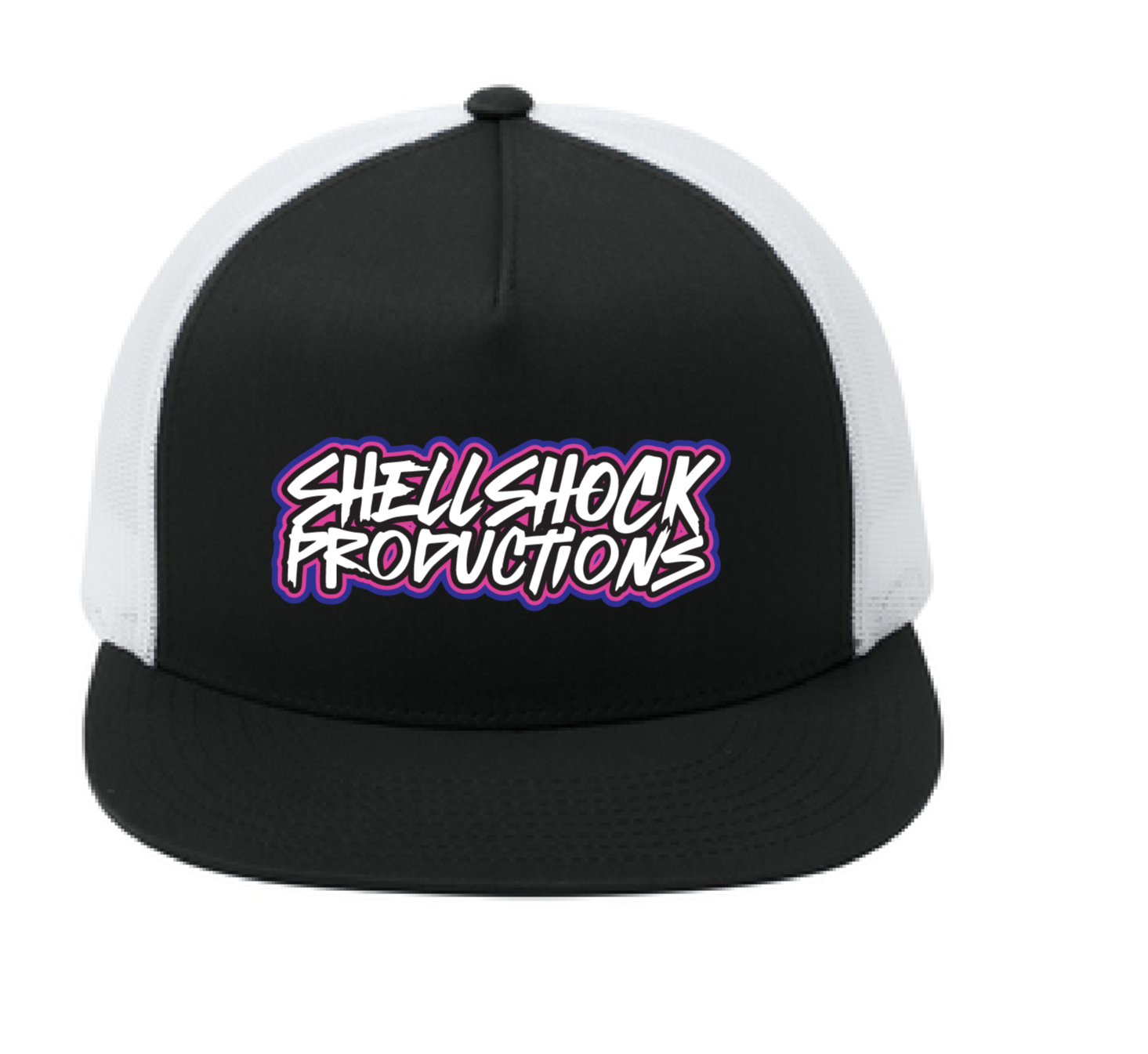 2025 Shellshock Productions 5-Panel Classic Trucker Hat | STC38 Black/White