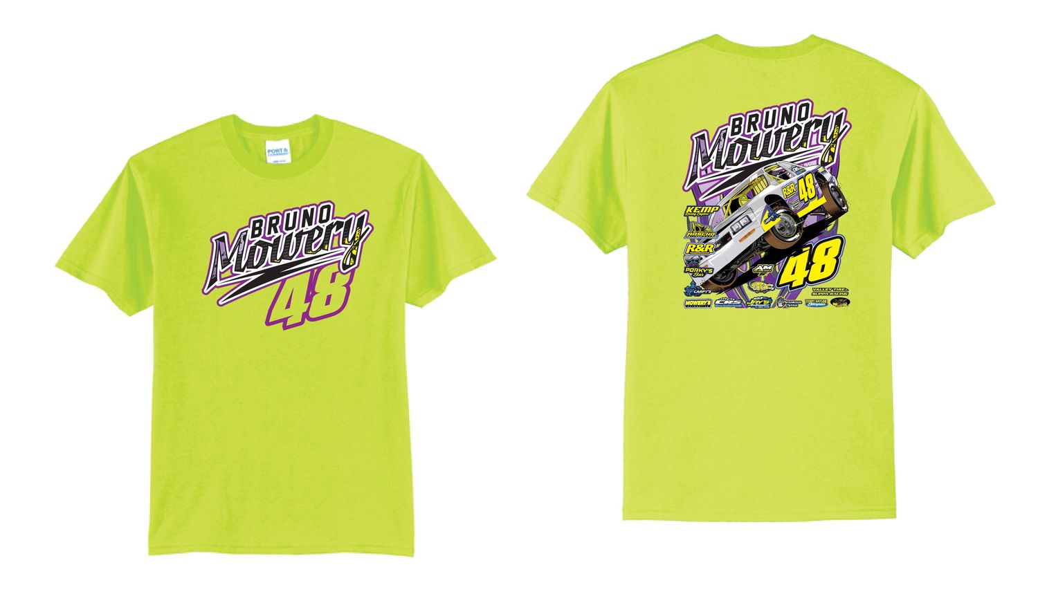 2025 Bruno Mowery TShirt | PC55 Safety Green